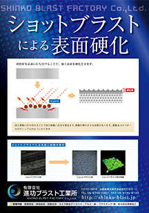 ショットブラストによる表面硬化